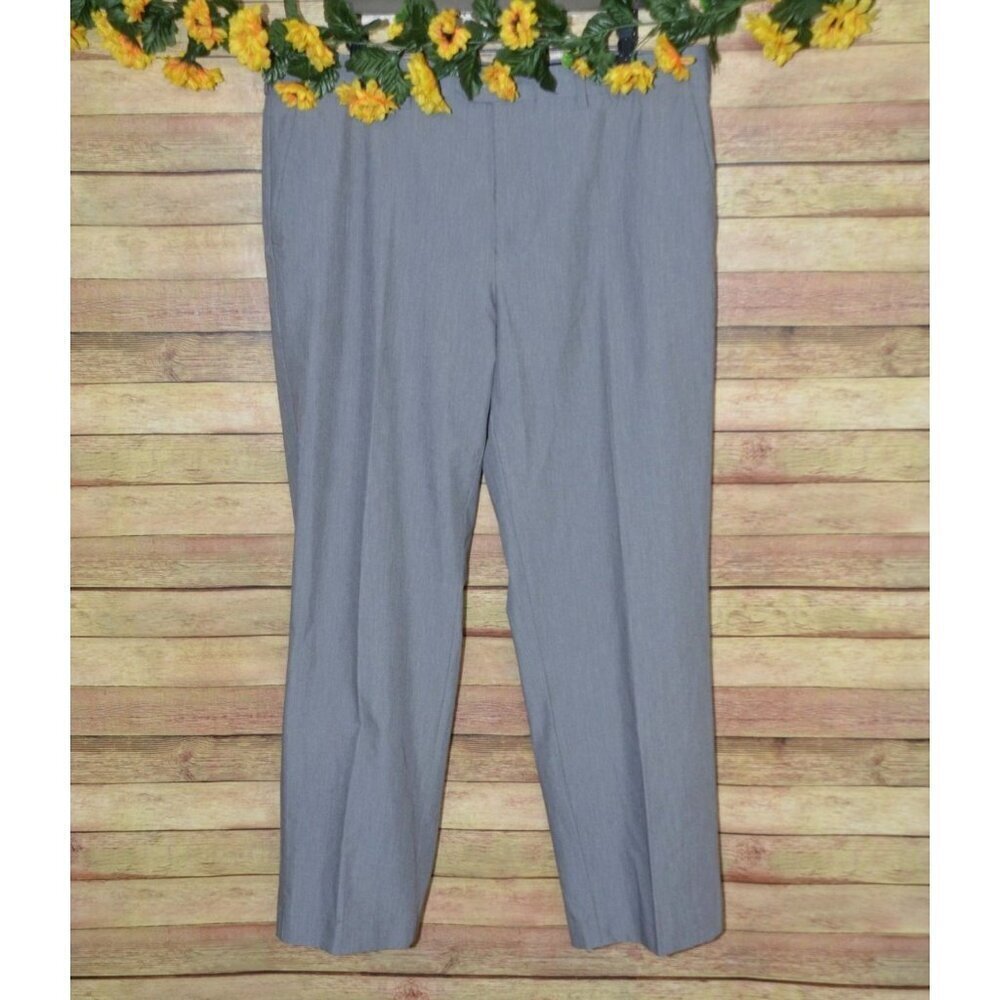 Croft & Barrow Gray Comfort Waist Dress Pant Size 38 X 30 Straight Career Office